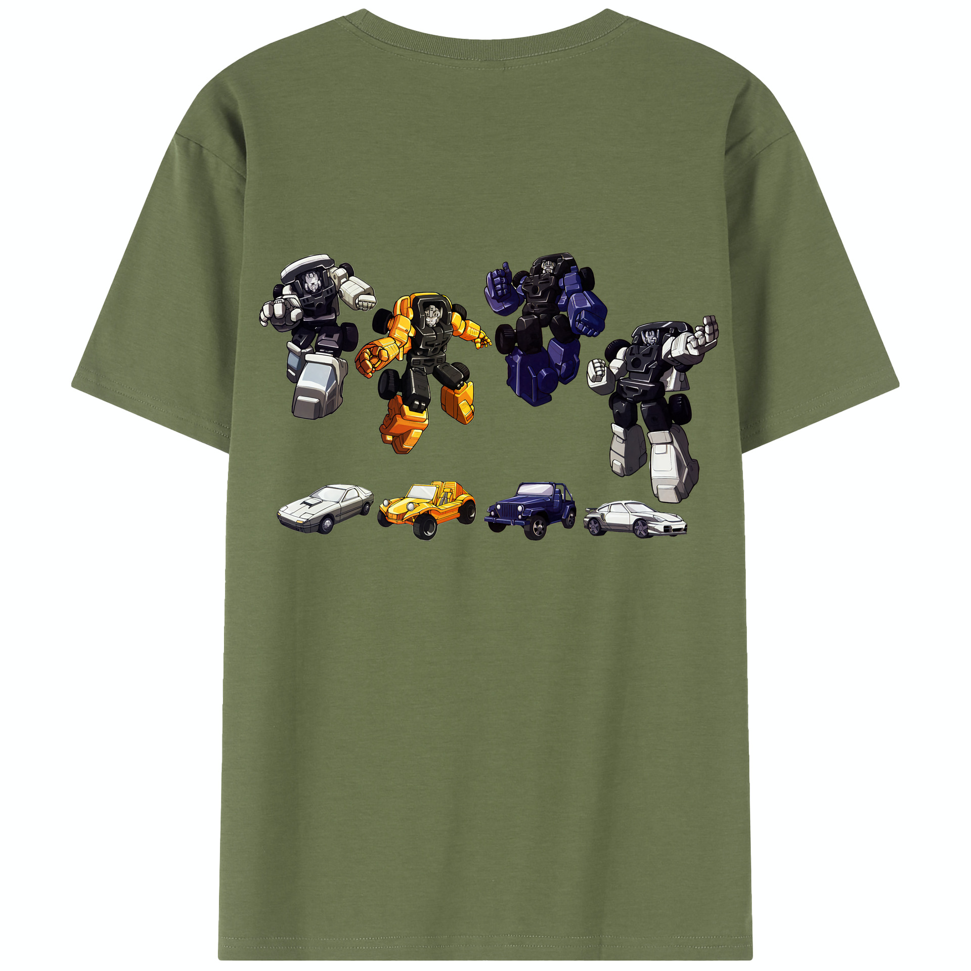 （画像用） Transformers トランスフォーマー 綿100％半袖Tシャツ（背面プリント）